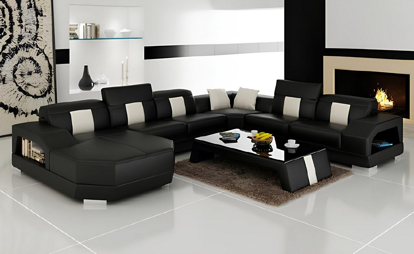 Xlmoebel Ecksofa Designer Ecksofa mit Polsterung, moderne U-Form Ledercouch günstig online kaufen