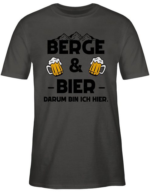 Shirtracer T-Shirt Berge und Bier schwarz Sprüche Statement mit Spruch günstig online kaufen