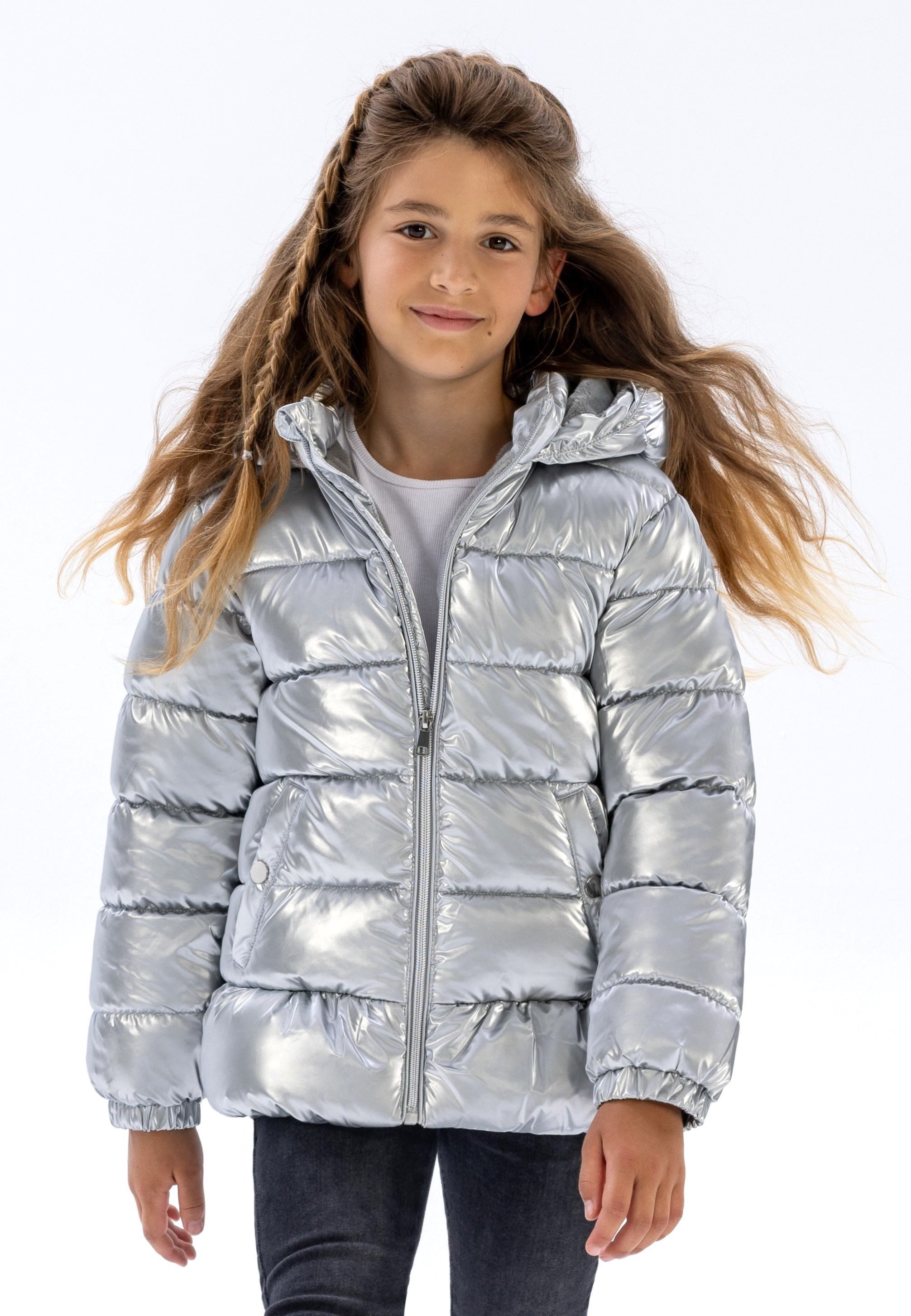 MINOTI Winterjacke Gefütterte Jacke im Metallic-Look, günstig online kaufen