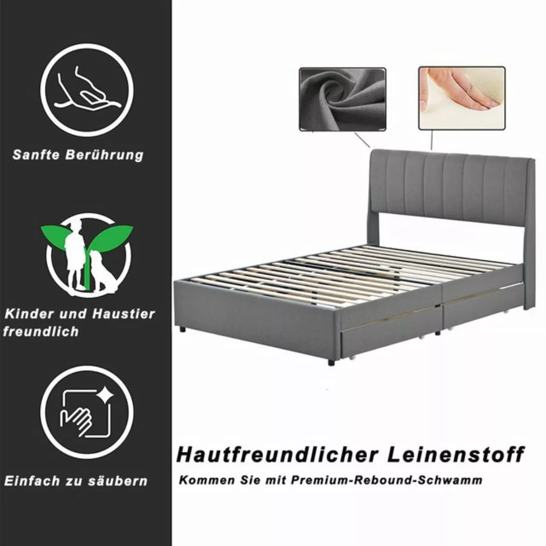 MODFU Bett Doppelbett Stauraumbett Kinderbett (mit Außenverteidigern auf be günstig online kaufen