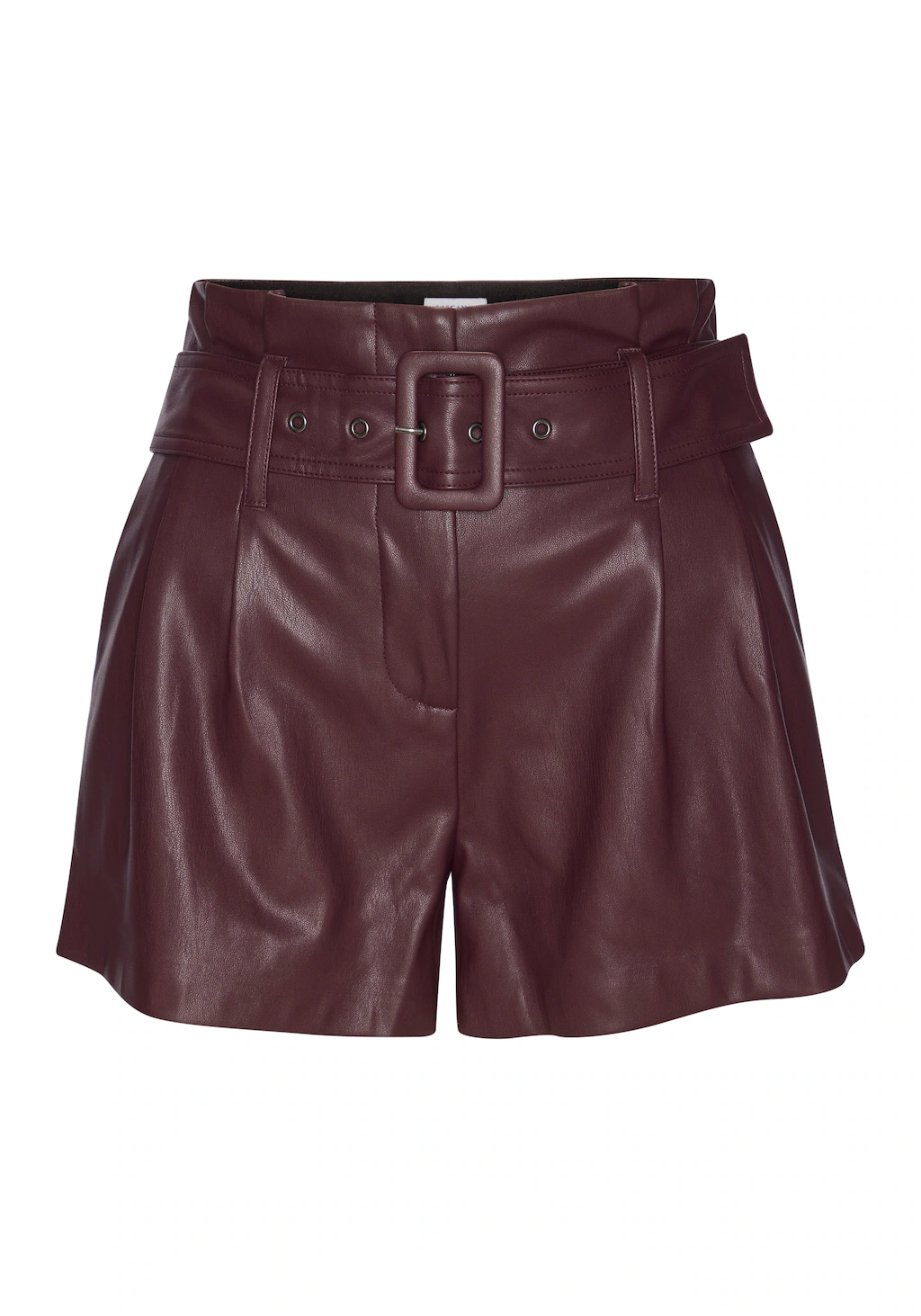 LASCANA Shorts, (mit Gürtel), aus Lederimitat, Kunstleder Shorts, elegant, günstig online kaufen