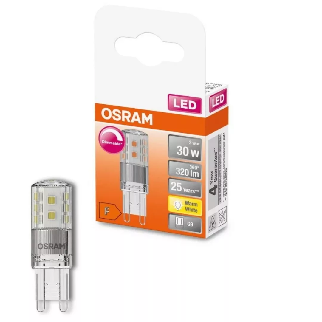 Osram LED Lampe ersetzt 30W G9 Brenner in Transparent 3W 320lm 2700K dimmba günstig online kaufen