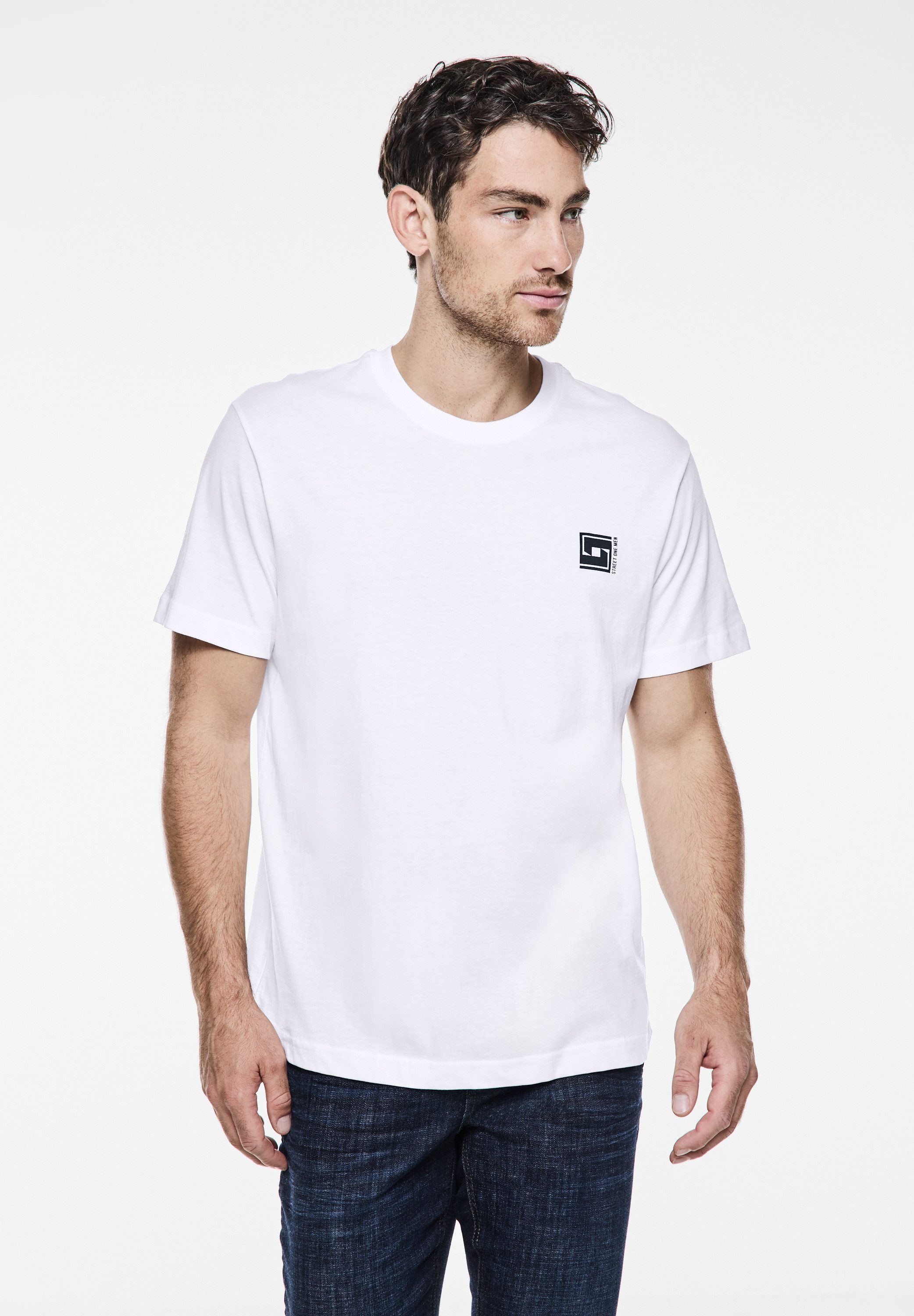 STREET ONE MEN T-Shirt aus reiner günstig online kaufen