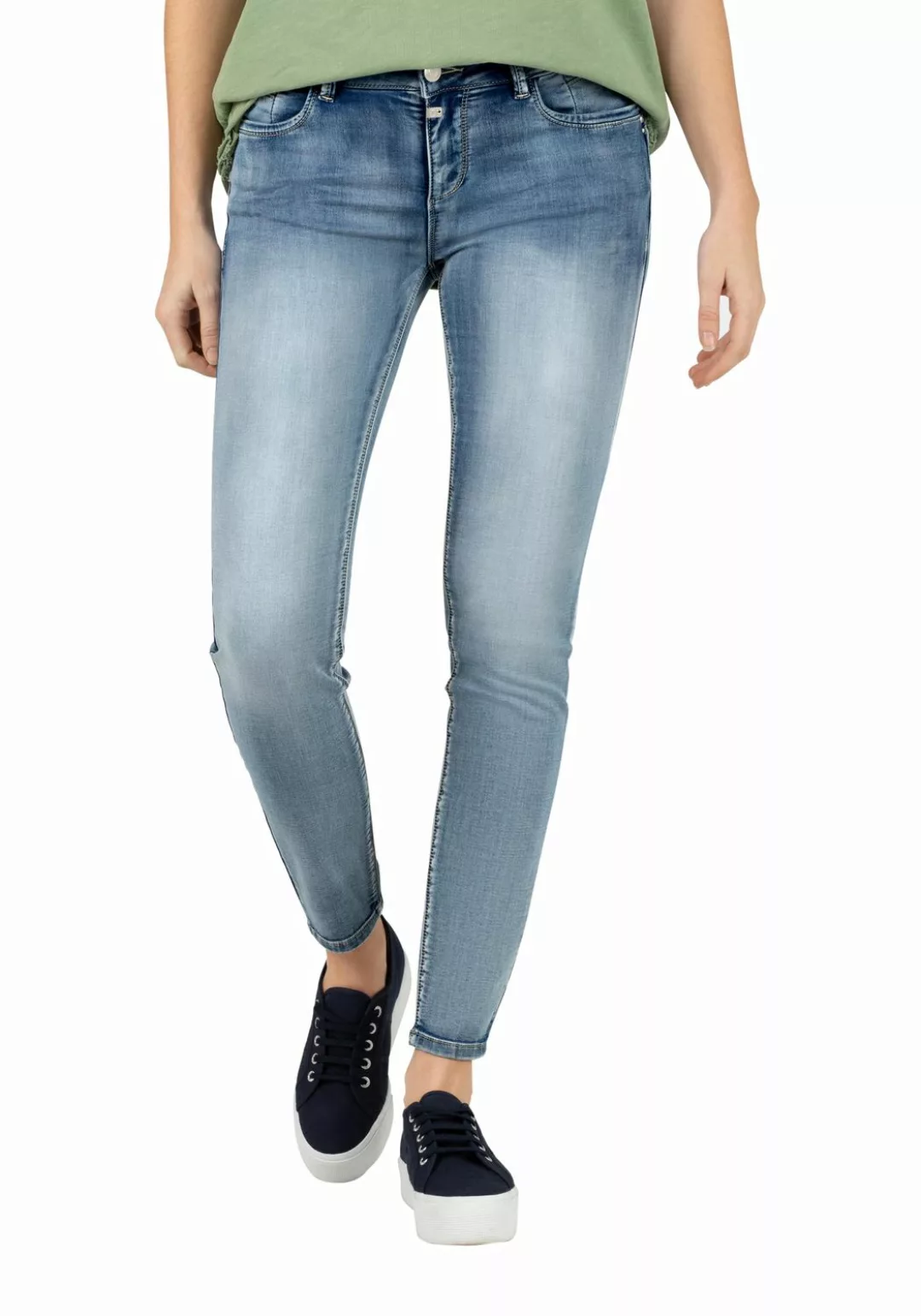 TIMEZONE Damen Jeans TIGHT SANYATZ - Tight Fit - Blau - Aqua Blue Wash günstig online kaufen