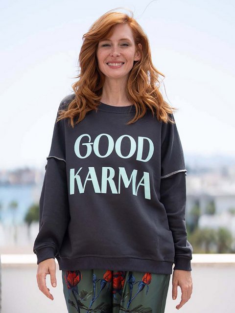 Miss Goodlife Rundhalspullover Roundneck Good Karma Good Luck günstig online kaufen