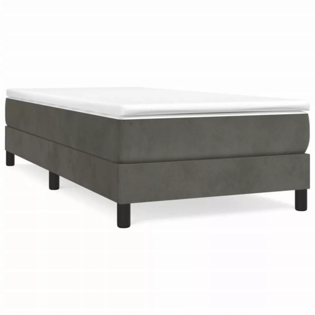 furnicato Bett Bettgestell Dunkelgrau 90x200 cm Samt günstig online kaufen