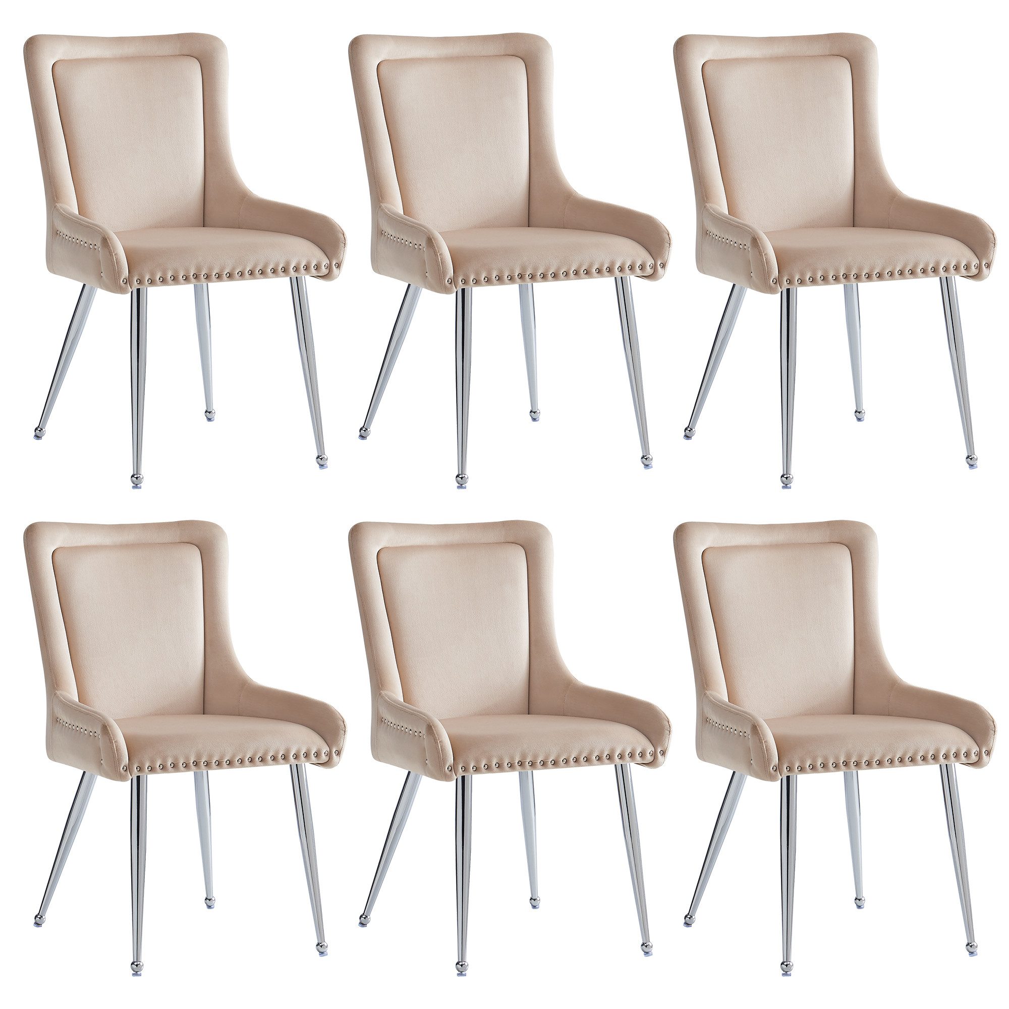 REDOM Esszimmerstuhl Kosmetikstuhl,Esszimmerstuhl,Loungesessel (Luxus Samt- günstig online kaufen
