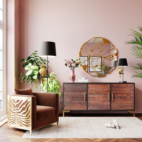 Kare Design Wandspiegel "Wandspiegel Pieces Gold Ø100cm" günstig online kaufen