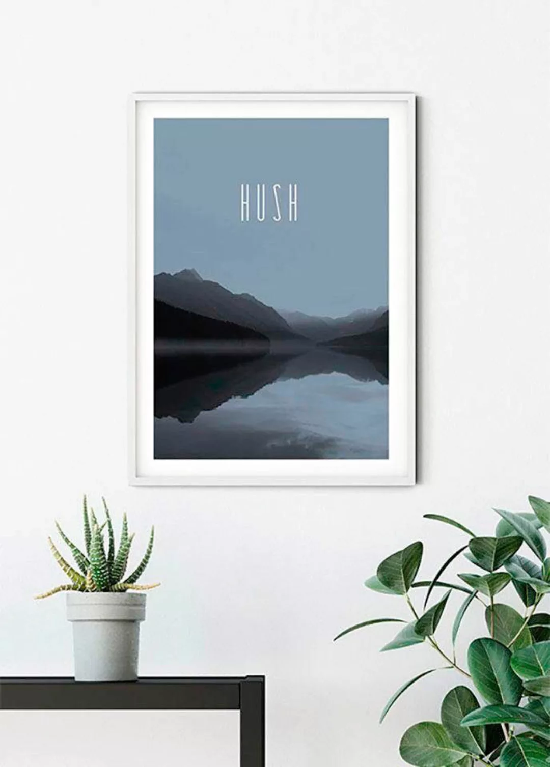 Komar Bild "Word Lake Hush Steel", Natur, (1 St.), Wandbild zur Dekoration günstig online kaufen