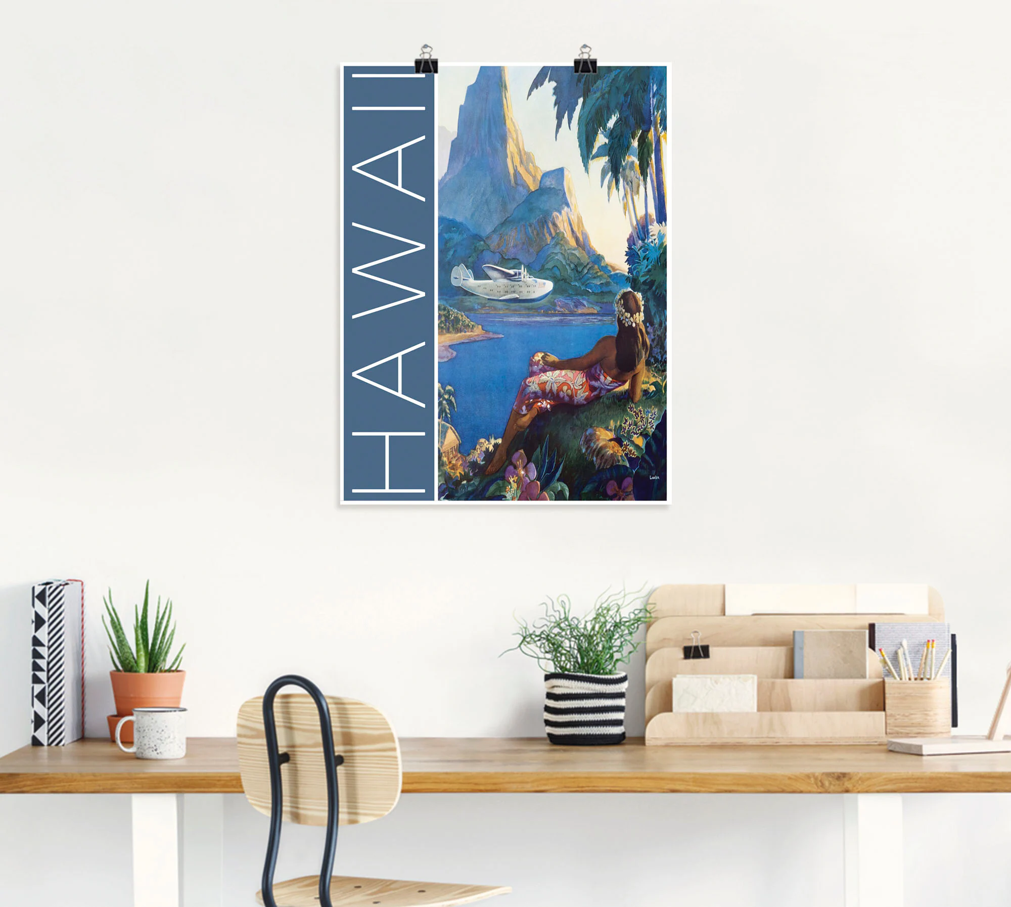 Artland Poster "Hawaii Vintage Reiseplakat", Amerika, (1 St.), als Alubild, günstig online kaufen