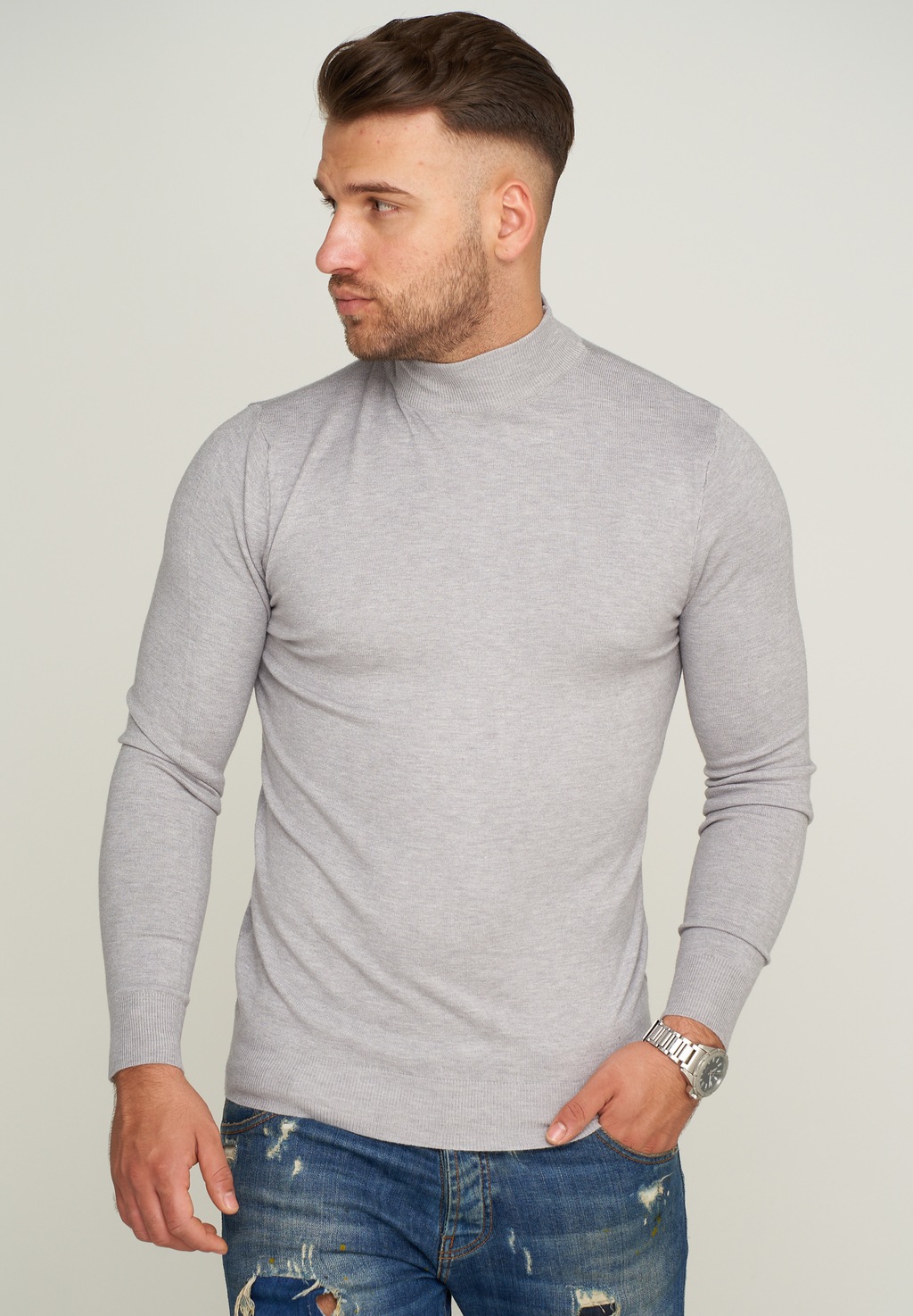 behype Strickpullover "MKBONI", mit kurzem Stehkragen günstig online kaufen
