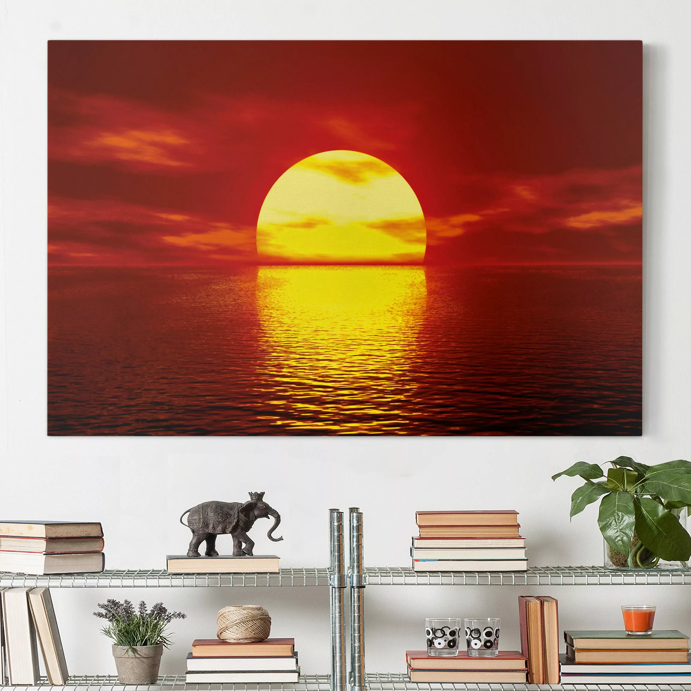 Leinwandbild Sonnenuntergang - Querformat Fantastic Sunset günstig online kaufen