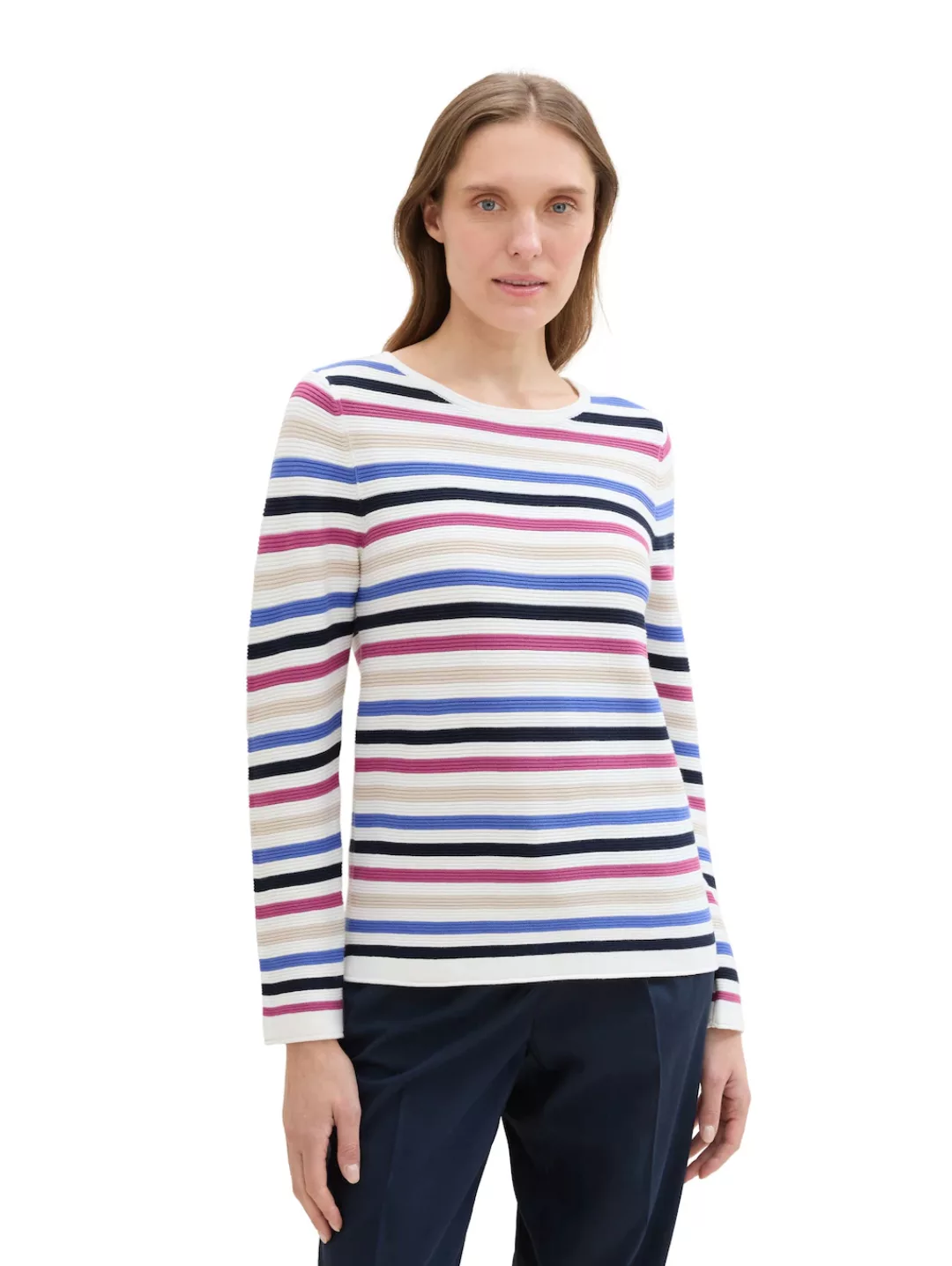 TOM TAILOR Strickpullover Pullover Strickpullover R-Neck (1-tlg) günstig online kaufen