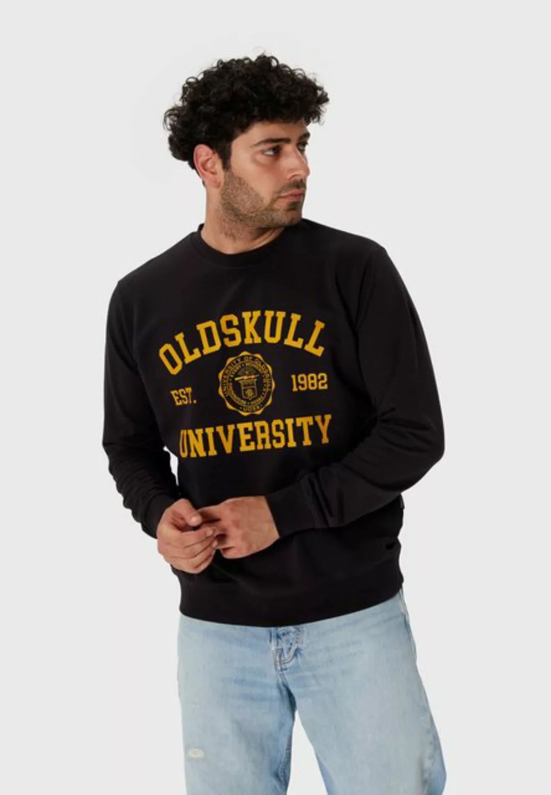 Oldskull Sweatshirt Retro University Logo Graphic günstig online kaufen