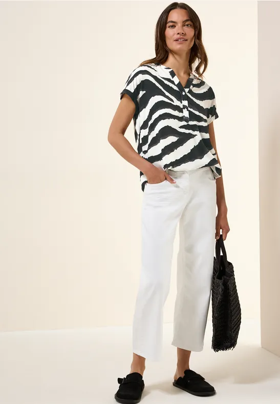 Blusenshirt mit Zebra Print günstig online kaufen