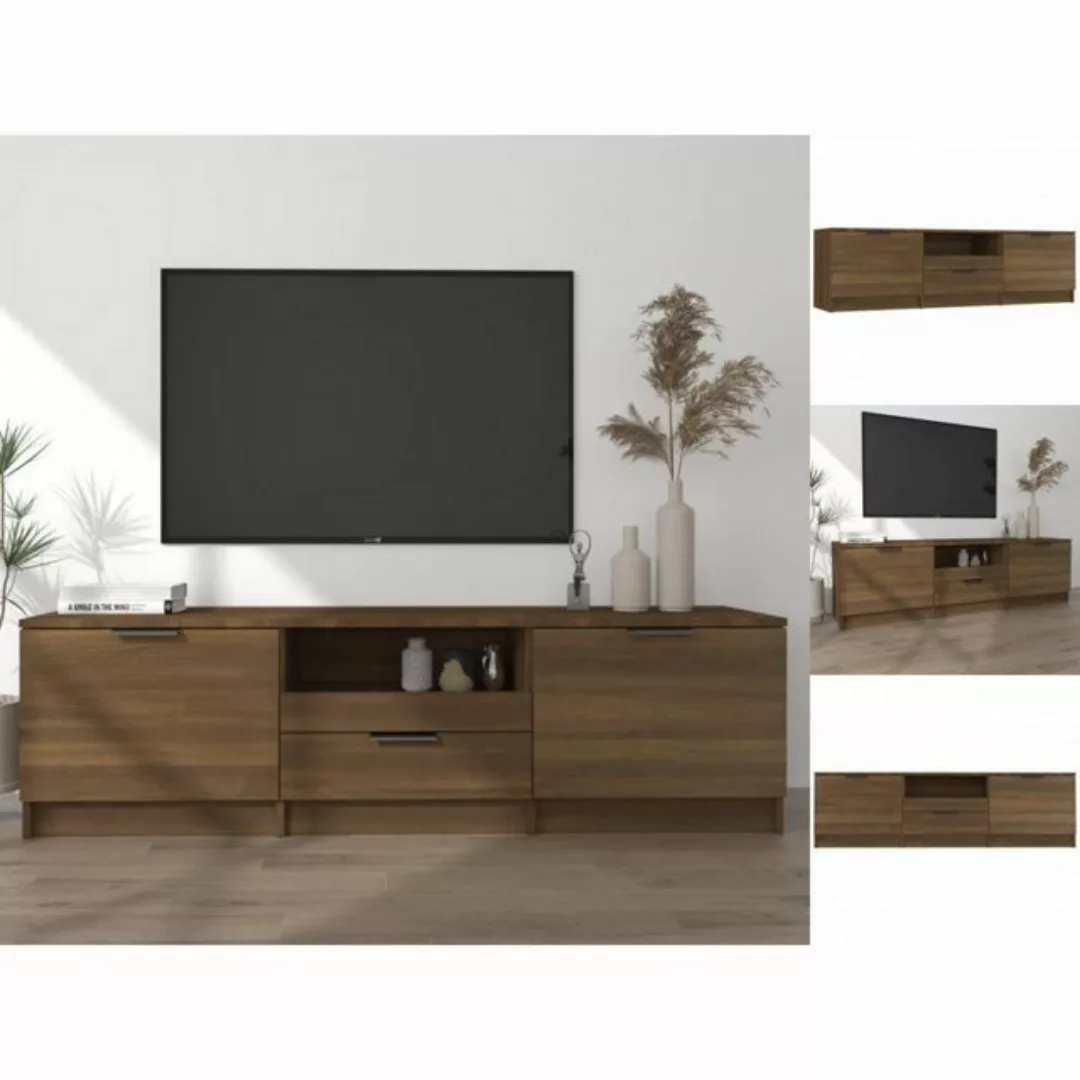 vidaXL TV-Schrank TV-Schrank Braun Eichen-Optik 140x35x40 cm Spanplatte Low günstig online kaufen