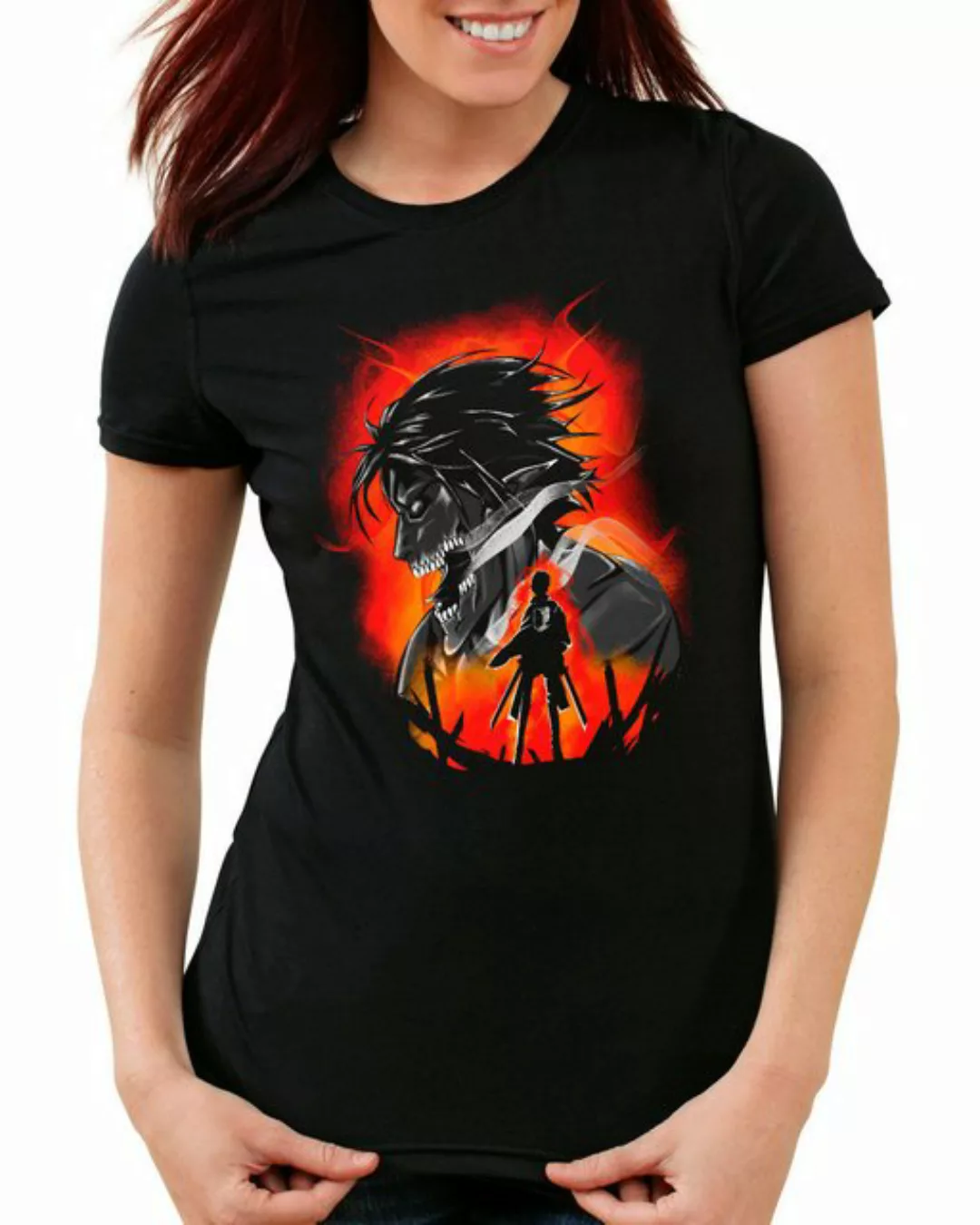 style3 T-Shirt Fire Devil attack on titan anime japan manga aot günstig online kaufen