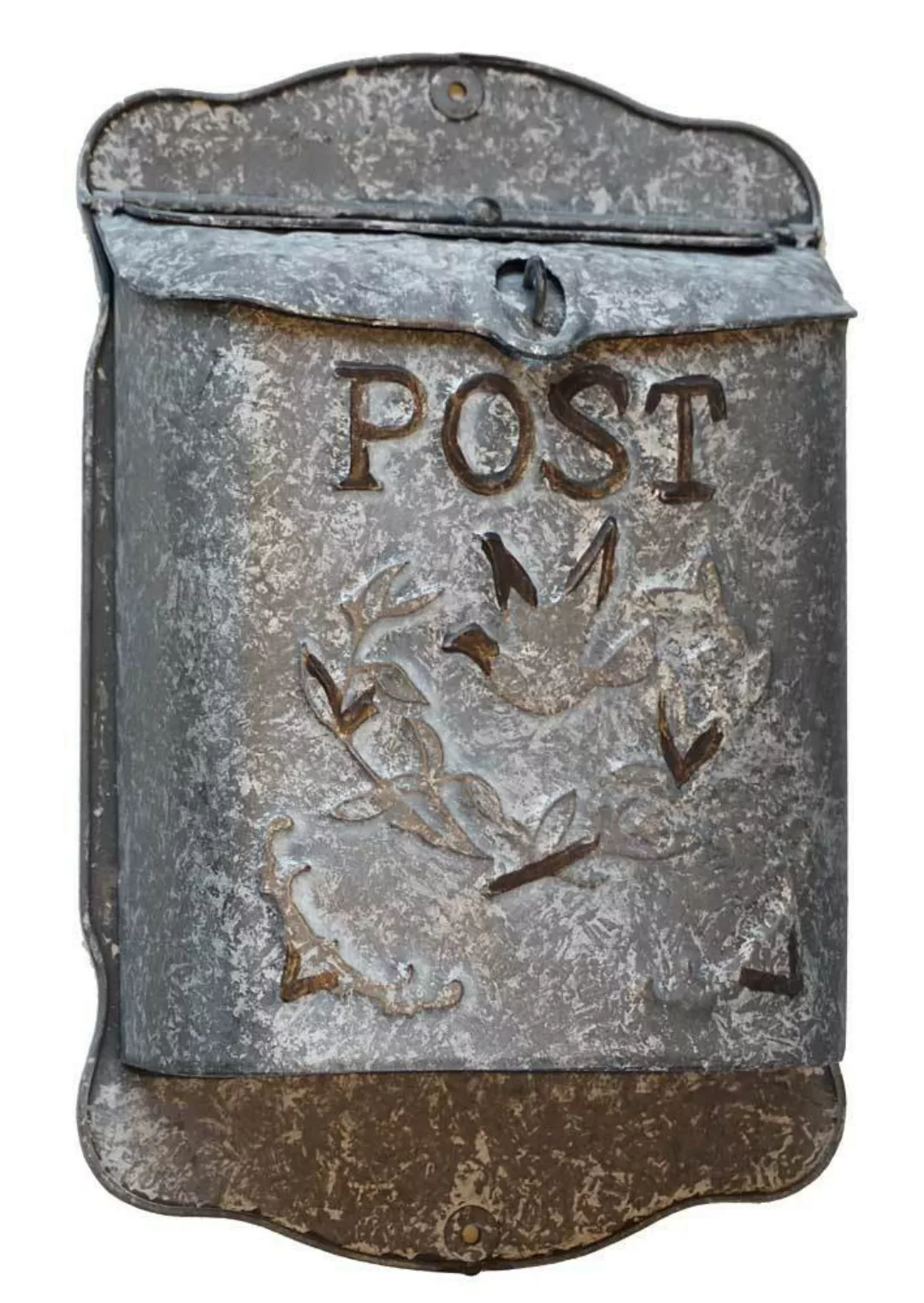Briefkasten POST Zink Postkasten mit Brieftaube Vintage Landhausstil günstig online kaufen
