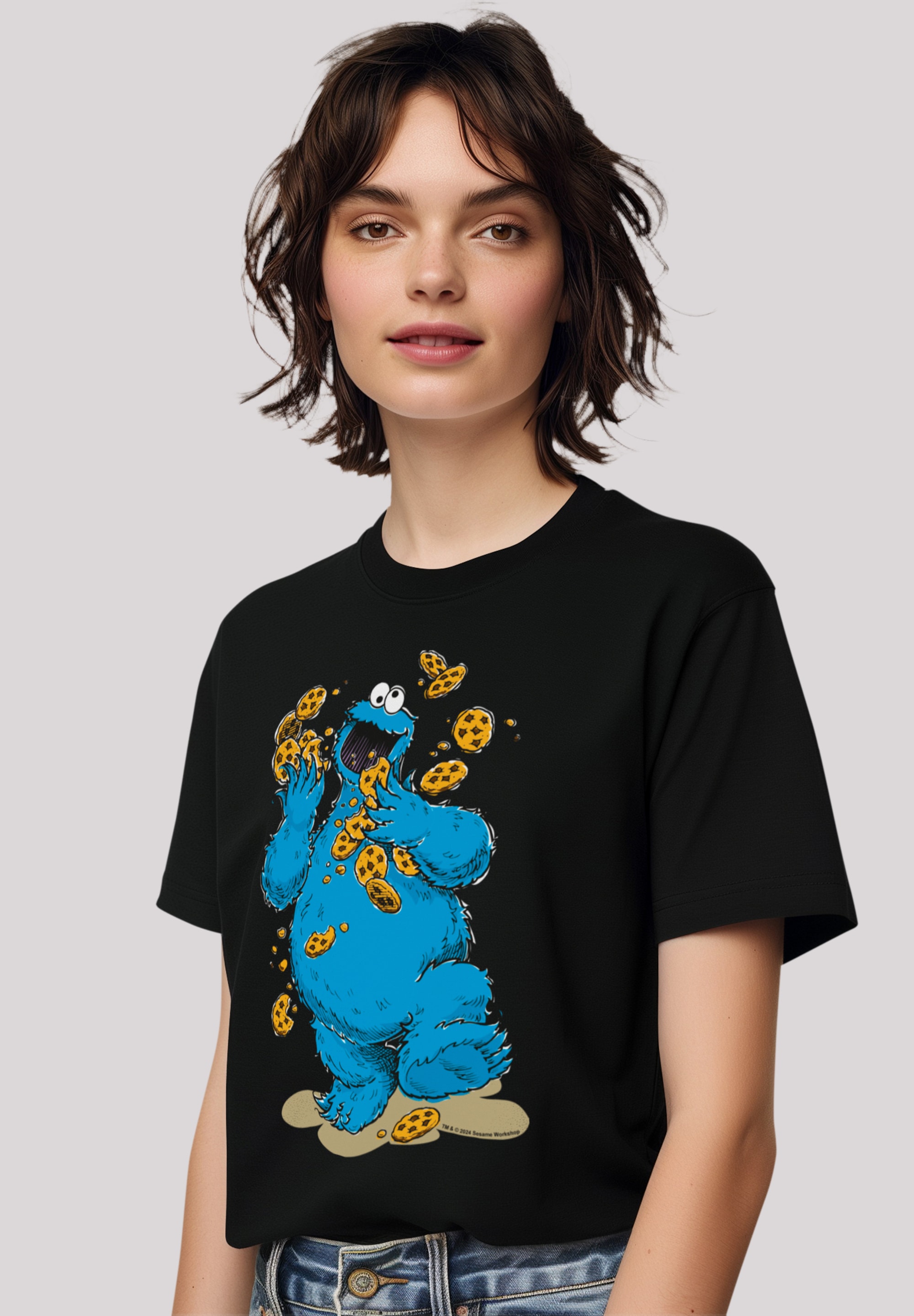 F4NT4STIC T-Shirt "Sesamstraße Cookie Monster Cookies Everywere", Premium Q günstig online kaufen