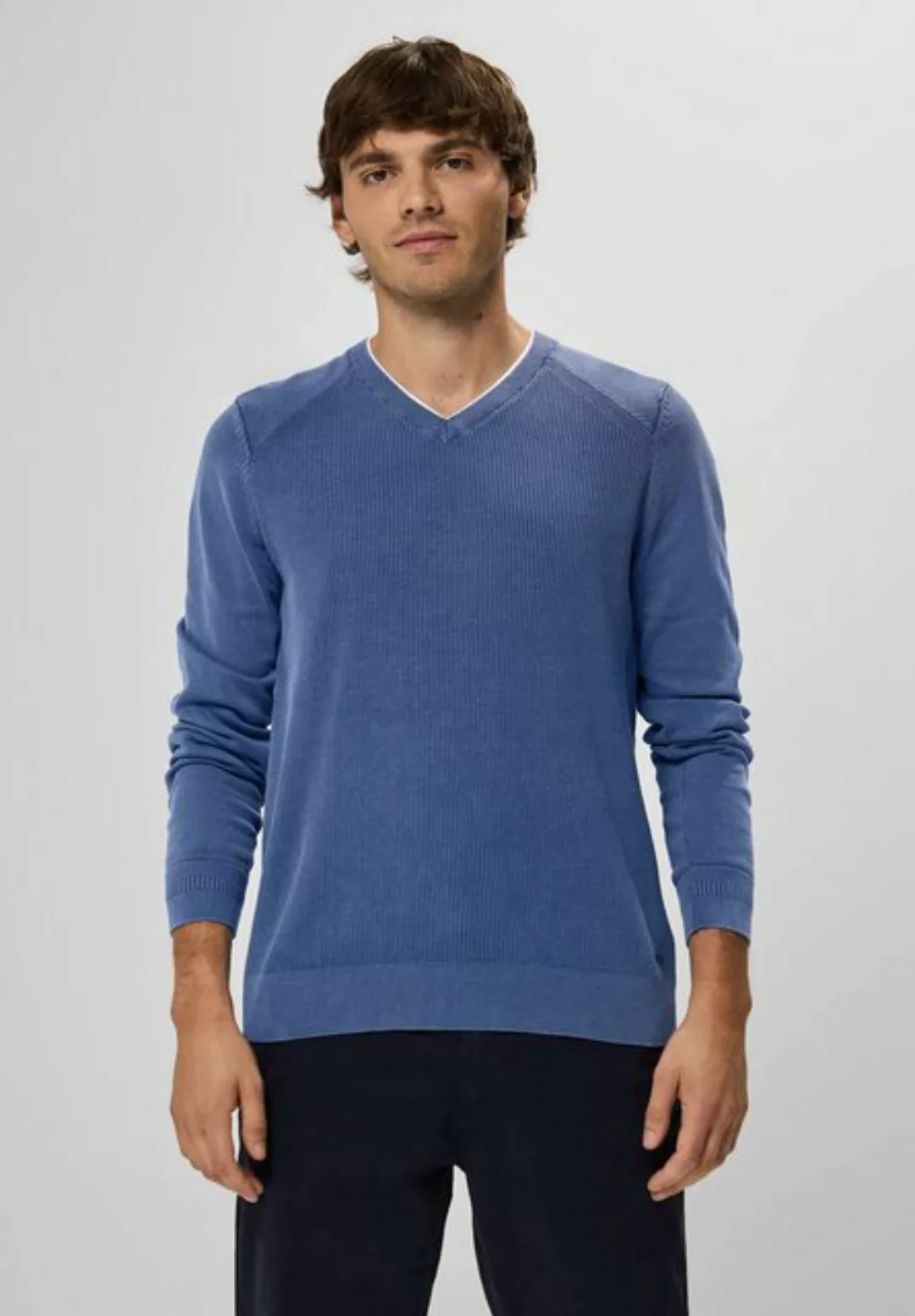 STREET ONE MEN 2-in-1-Pullover, aus reiner Baumwolle günstig online kaufen