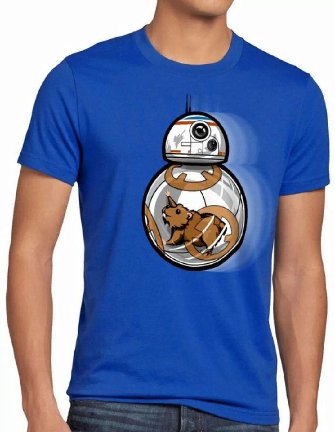 style3 Print-Shirt Herren T-Shirt BB-8 Hamster astro droide roboter r2-d2 günstig online kaufen