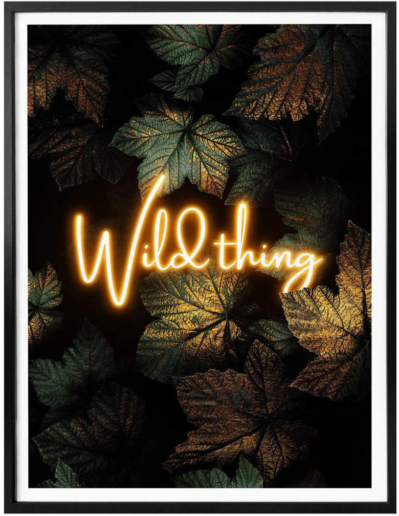 Wall-Art Poster "Wild Thing", Schriftzug, (1 St.), Poster ohne Bilderrahmen günstig online kaufen