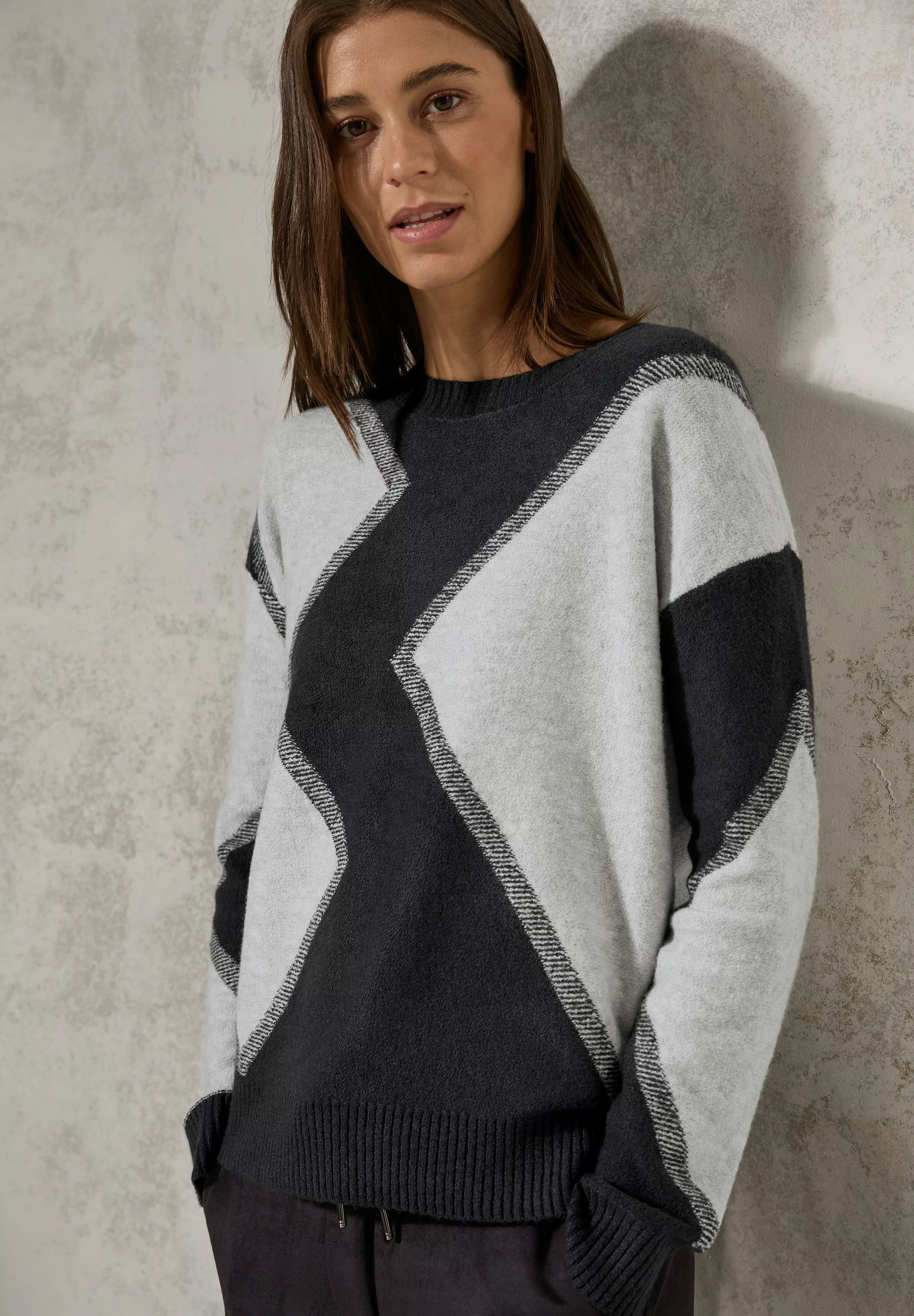 Cecil Strickpullover aus softem Materialmix günstig online kaufen