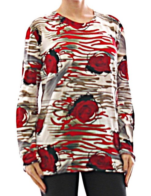 YESET Langarmshirt Damen Langarm Shirt Pullover Blumen Muster Bluse Tunika günstig online kaufen