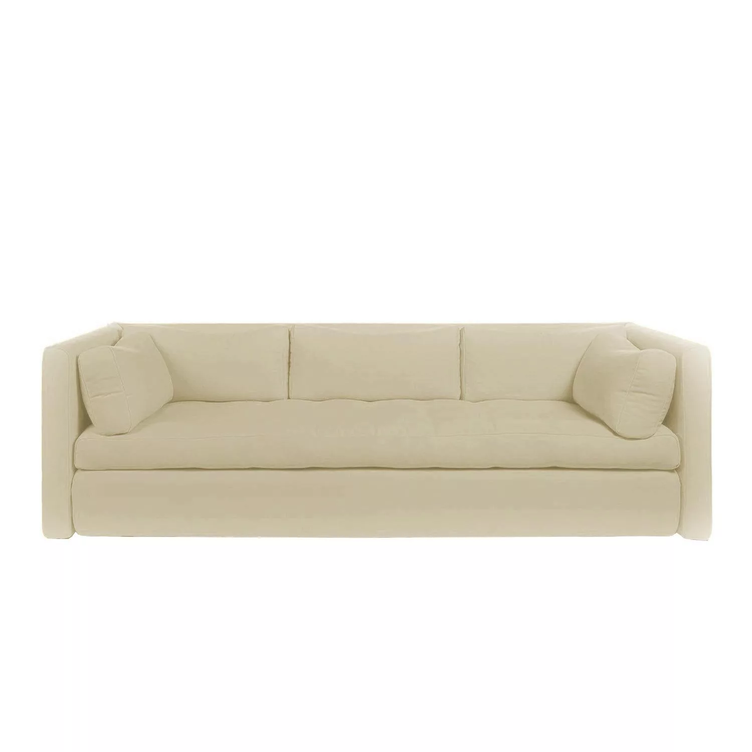 HAY - Hackney 3-Sitzer Sofa - creme/Bezug Stoff Steelcut 240/BxHxT 254x75x9 günstig online kaufen