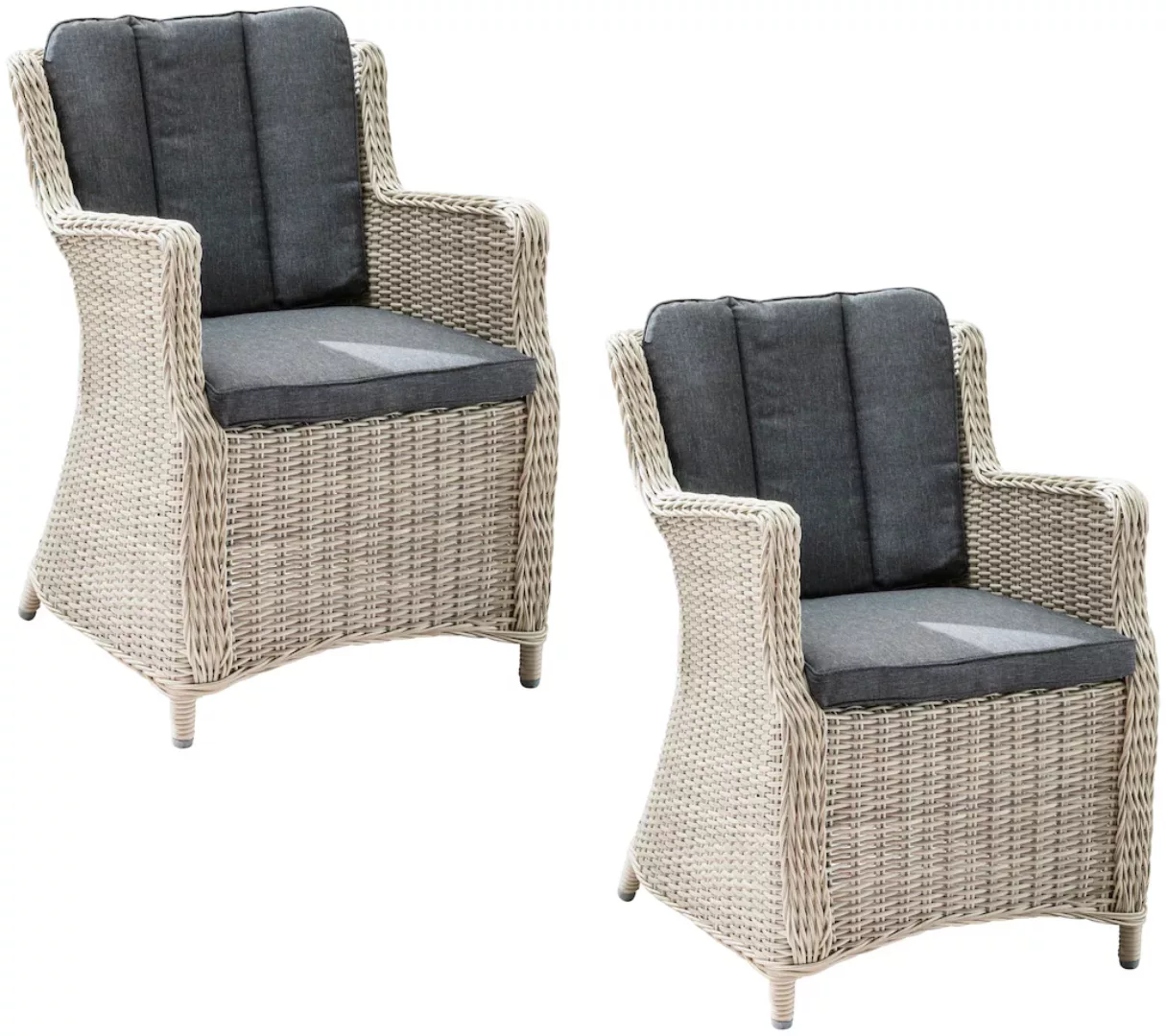 Destiny Gartensessel "LUNA", (Set, 2 St.), Polyrattan, inkl. Auflagen günstig online kaufen