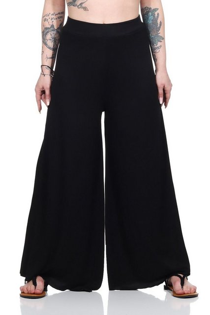 Aurela Damenmode Palazzohose Damen Culotte mit weitem Bein sommerlicher Hos günstig online kaufen