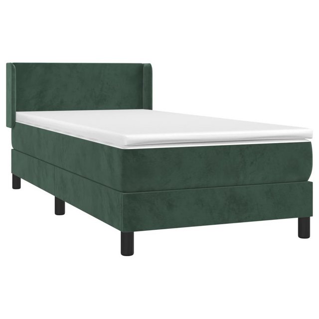 Vidaxl Boxspringbett Mit Matratze Dunkelgrün 80x200 Cm Samt günstig online kaufen