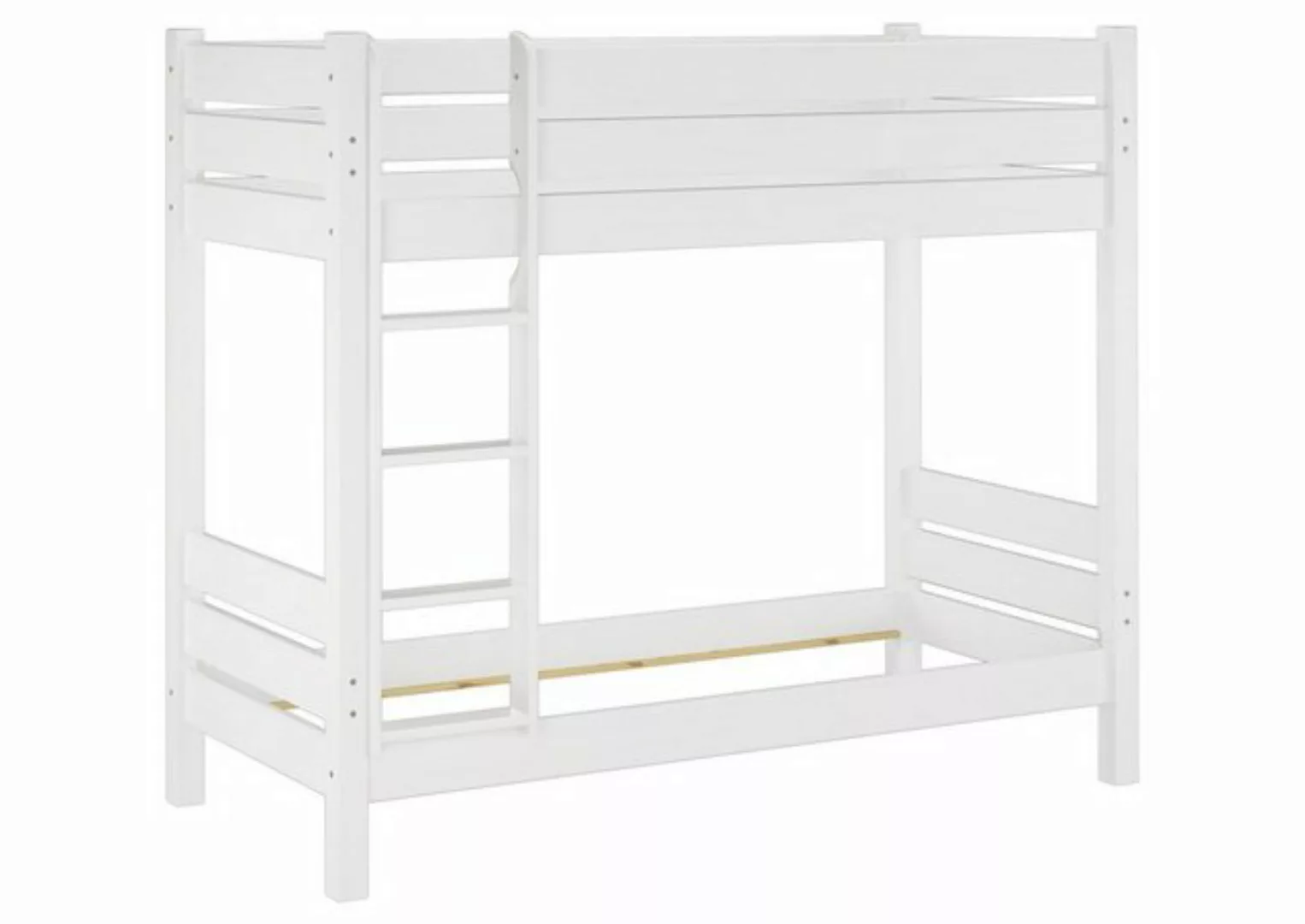 ERST-HOLZ Etagenbett Kinderstockbett weiß 80x200 platzsparend günstig online kaufen