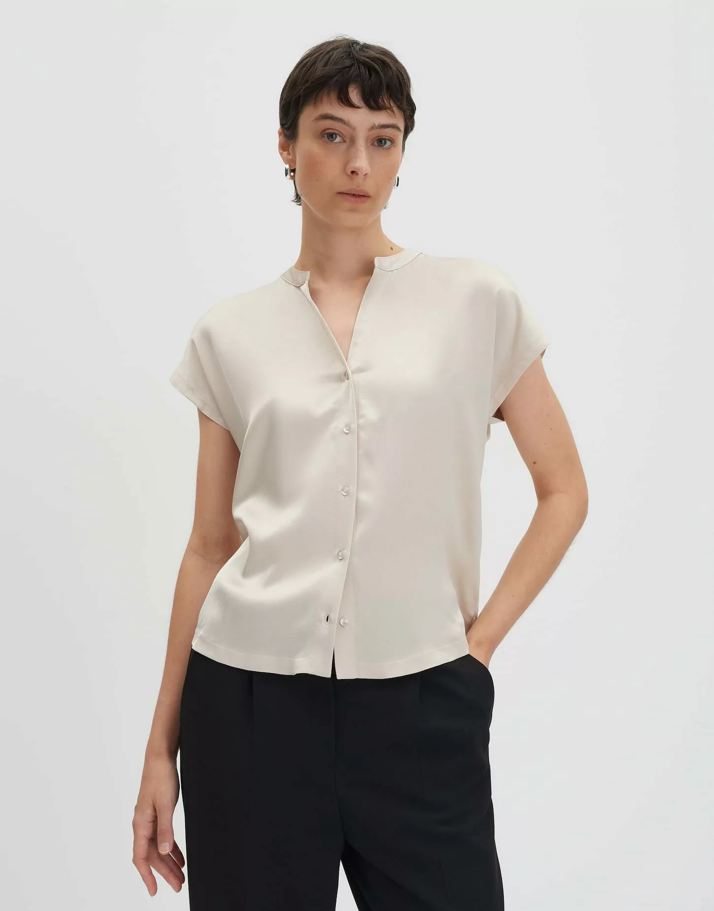 someday Kurzarmshirt KORALIE Regular im Materialmix günstig online kaufen