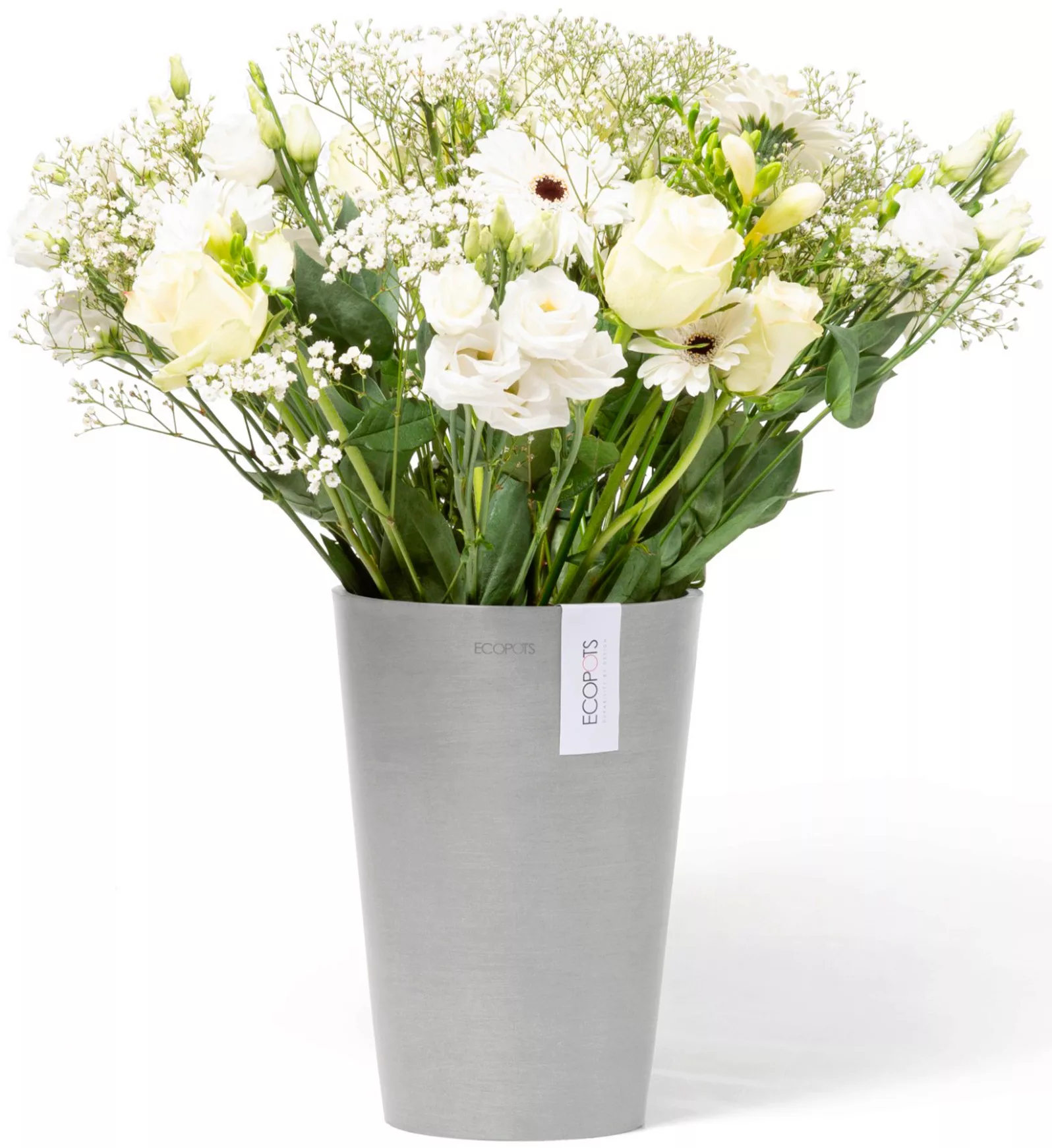 ECOPOTS Blumentopf "Pisa 21 Weißgrau", für den Innenbereich günstig online kaufen