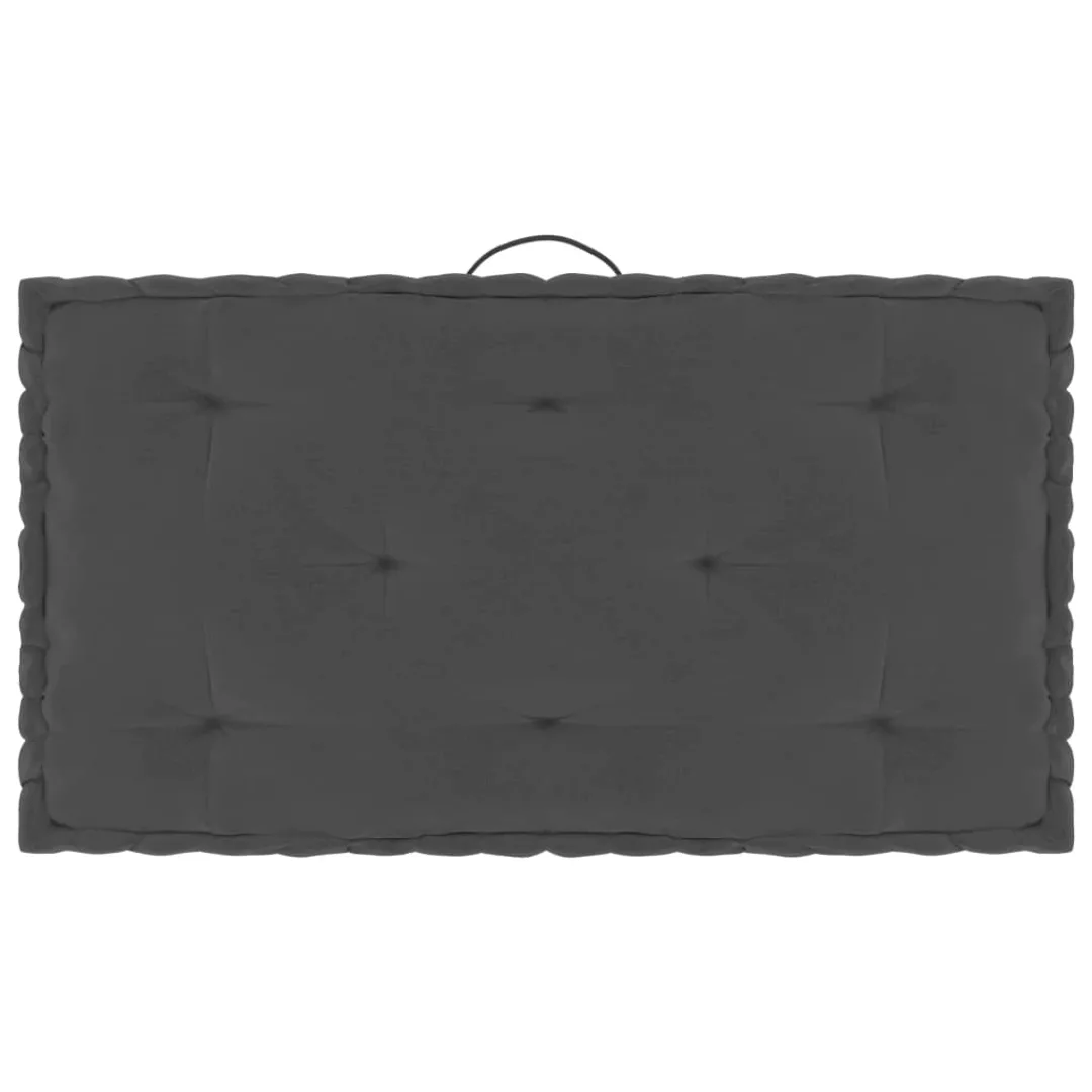 Paletten-bodenkissen Anthrazit 73x40x7 Cm Baumwolle günstig online kaufen