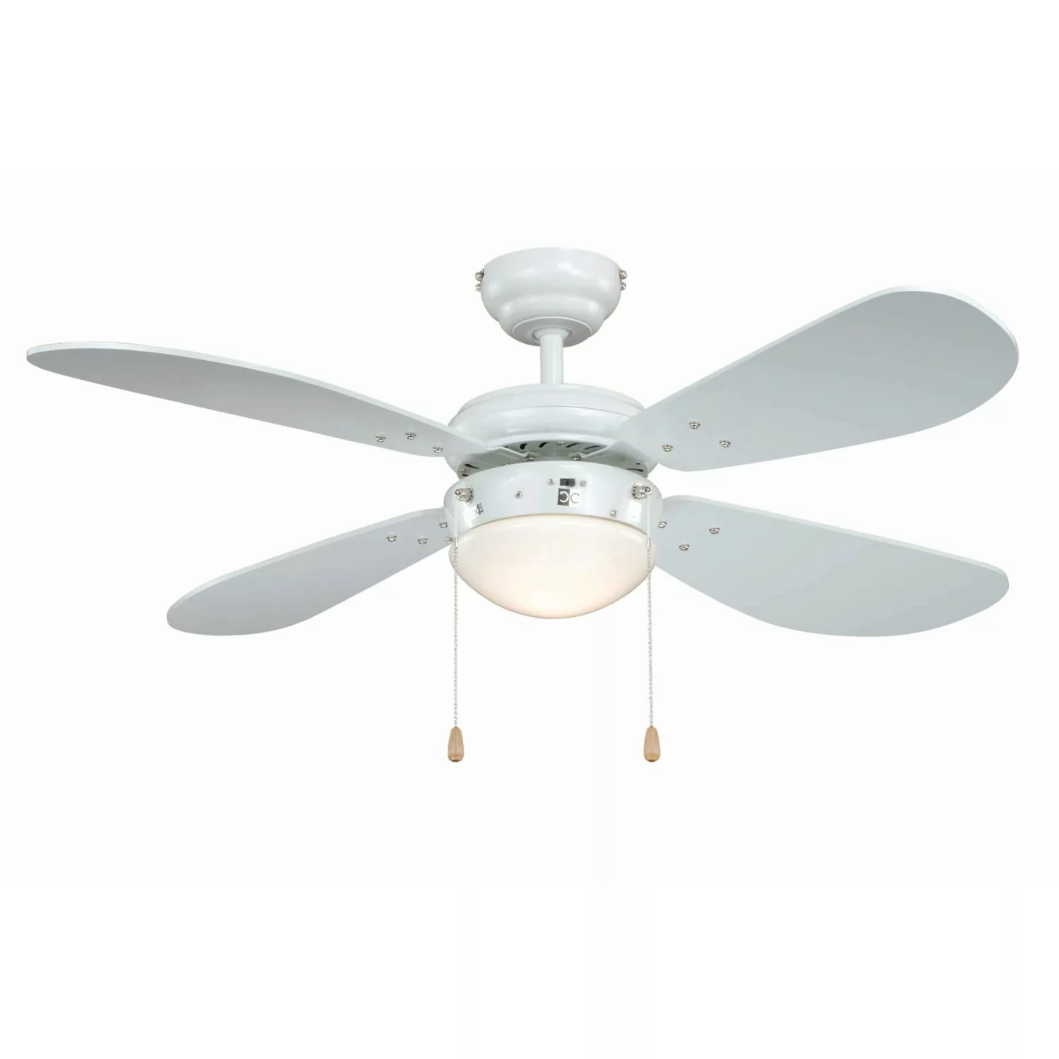 AIRERYDER Deckenventilator Classic 105 cm Weiß mit Beleuchtung und Zugkette günstig online kaufen