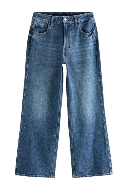 Next Weite Jeans Weite Jeans mit Verzierung aus 100 % Baumwolle (1-tlg) günstig online kaufen