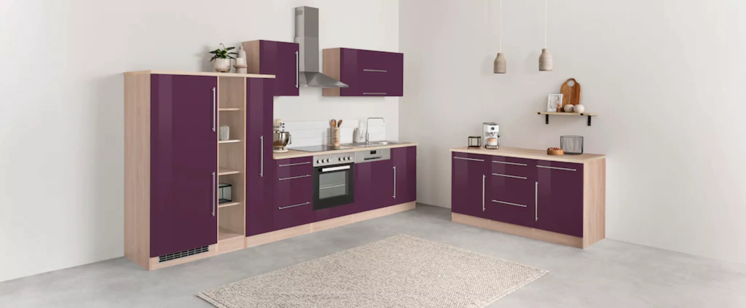 KOCHSTATION Küchenzeile "KS-Samos", ohne E-Geräte, Breite 340 cm günstig online kaufen