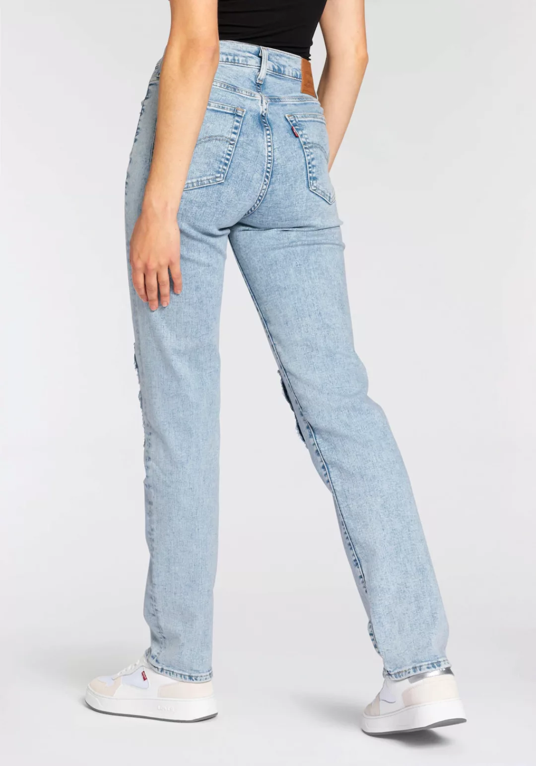 Levi's® High-waist-Jeans 724 HIGH RISE STRAIGHT mit Patches vorn günstig online kaufen