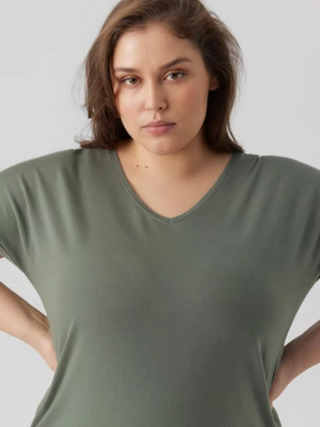 Vero Moda Curve V-Shirt VMAYA SS V-NECK TEE VMA NOOS CURVE günstig online kaufen