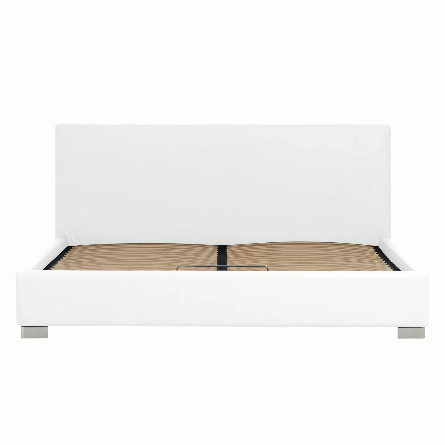 home24 Fredriks Polsterbett Aralia I 180x200 cm Echtleder Weiß mit Bettkast günstig online kaufen