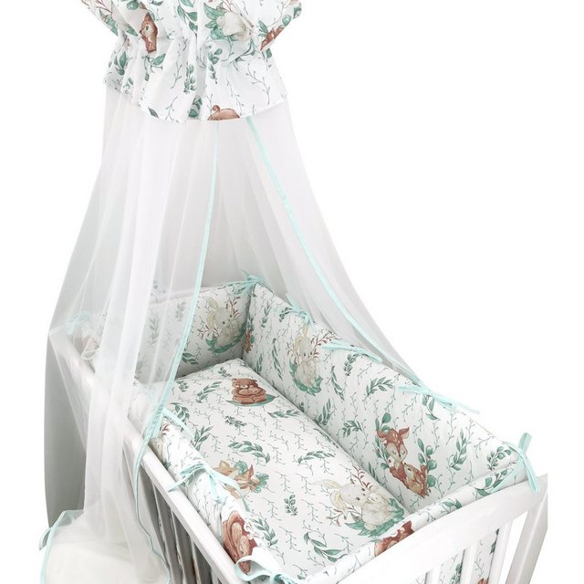 Baby-Delux Stubenbett Babywiege Komplettset, Schaukelwiege Weiß 90x40cm Kom günstig online kaufen