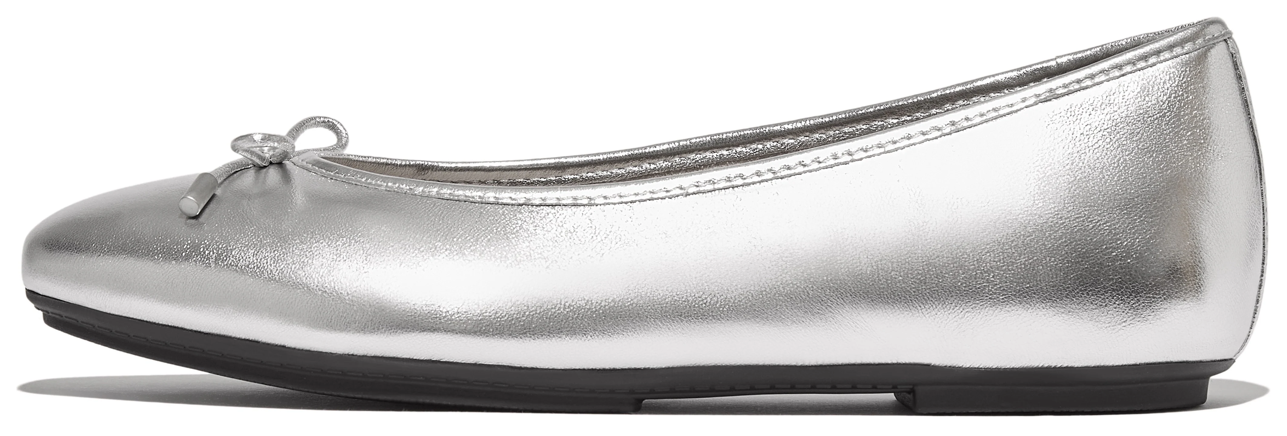 Fitflop Ballerina "Delicato Bow", Loafer, Halbschuh, Slipper im Metallic Lo günstig online kaufen