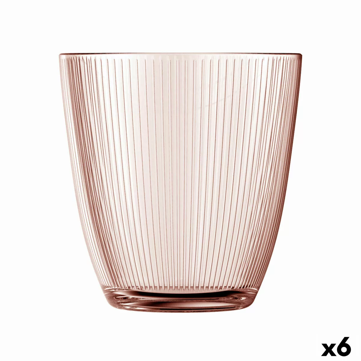 Becher Luminarc Concepto Stripy Rosa Glas (310 Ml) (6 Stück) günstig online kaufen