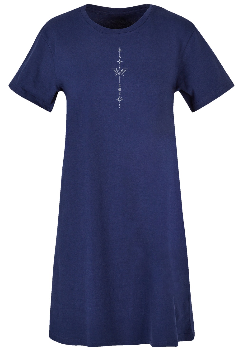 F4NT4STIC Shirtkleid "Cosmic Moon Boho Line Art Bestickt", Premium Qualität günstig online kaufen