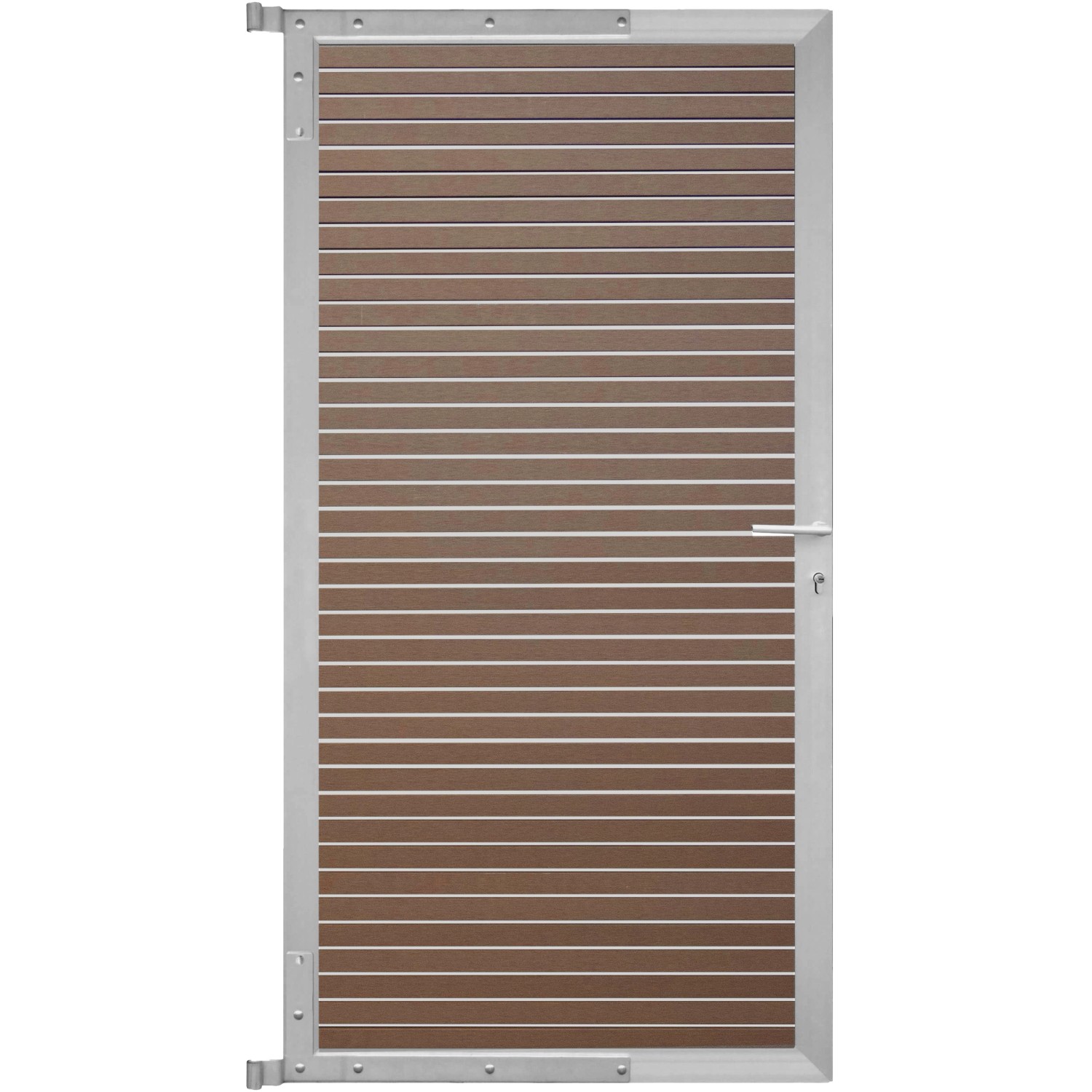 GartenLand Steckzauntor Air Gap ca. 90 x 175 cm WPC Schokobraun Aluminium S günstig online kaufen