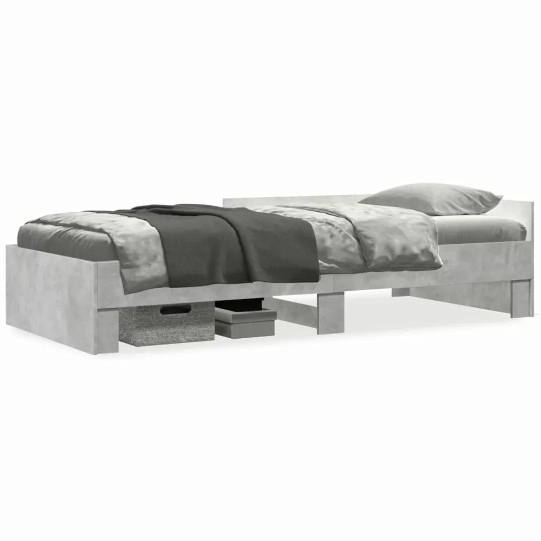 vidaXL Bett Bettgestell Betongrau 100x200 cm günstig online kaufen