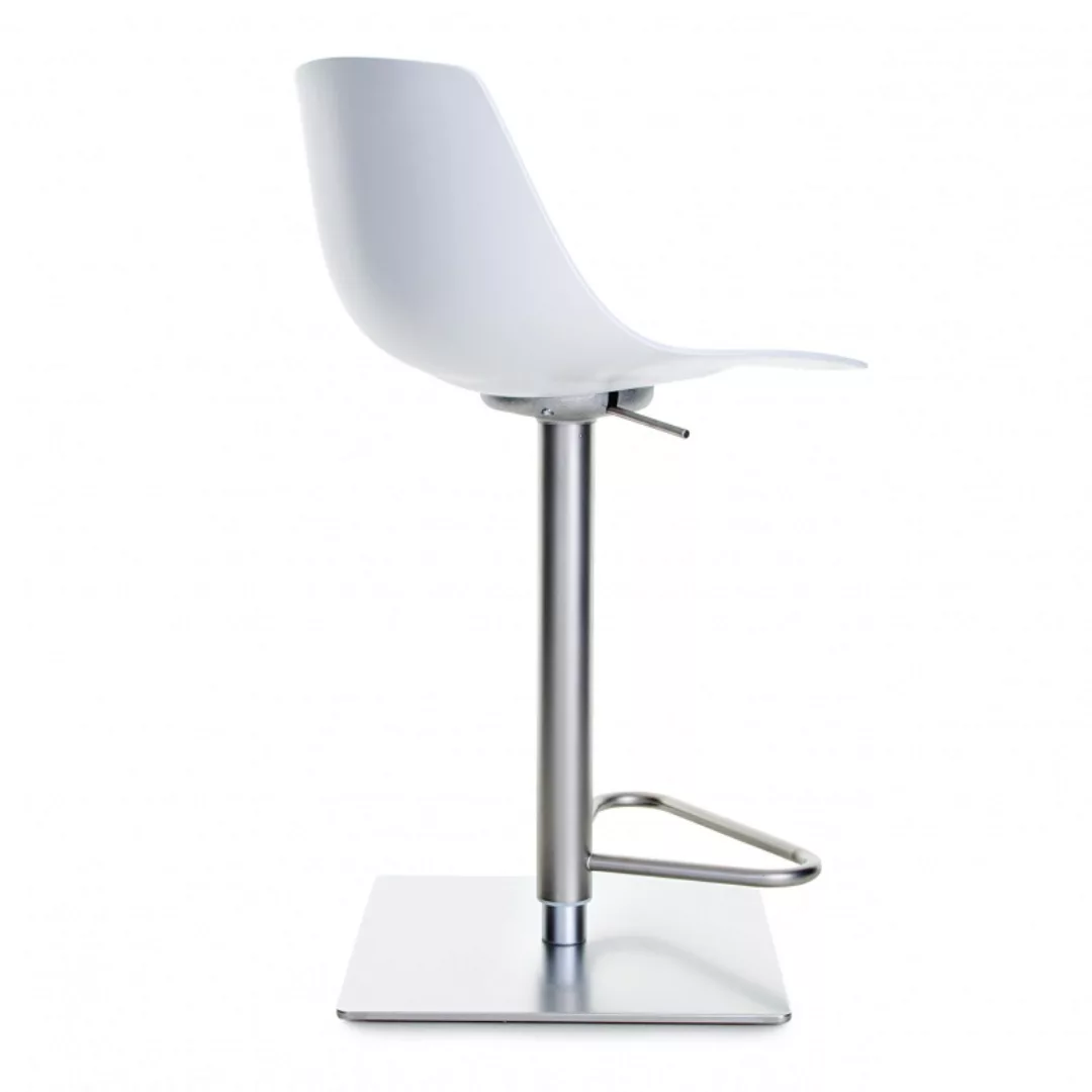 la palma - Miunn Barhocker Sitzfläche Kunststoff 75-100cm - weiß/Sitzfläche günstig online kaufen