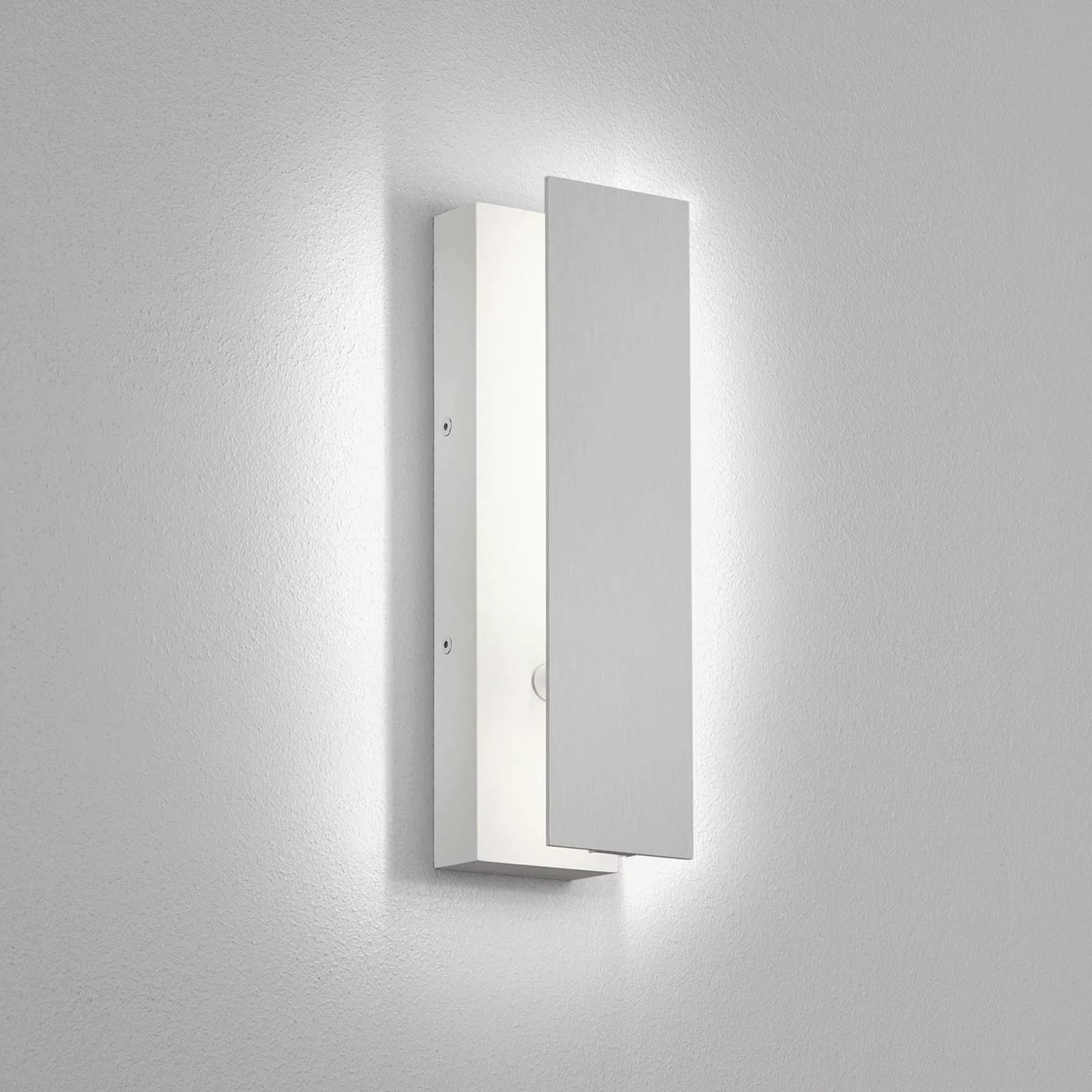 LED Wandleuchte Dex in Aluminium-poliert und Weiß-matt 11W 1260lm günstig online kaufen